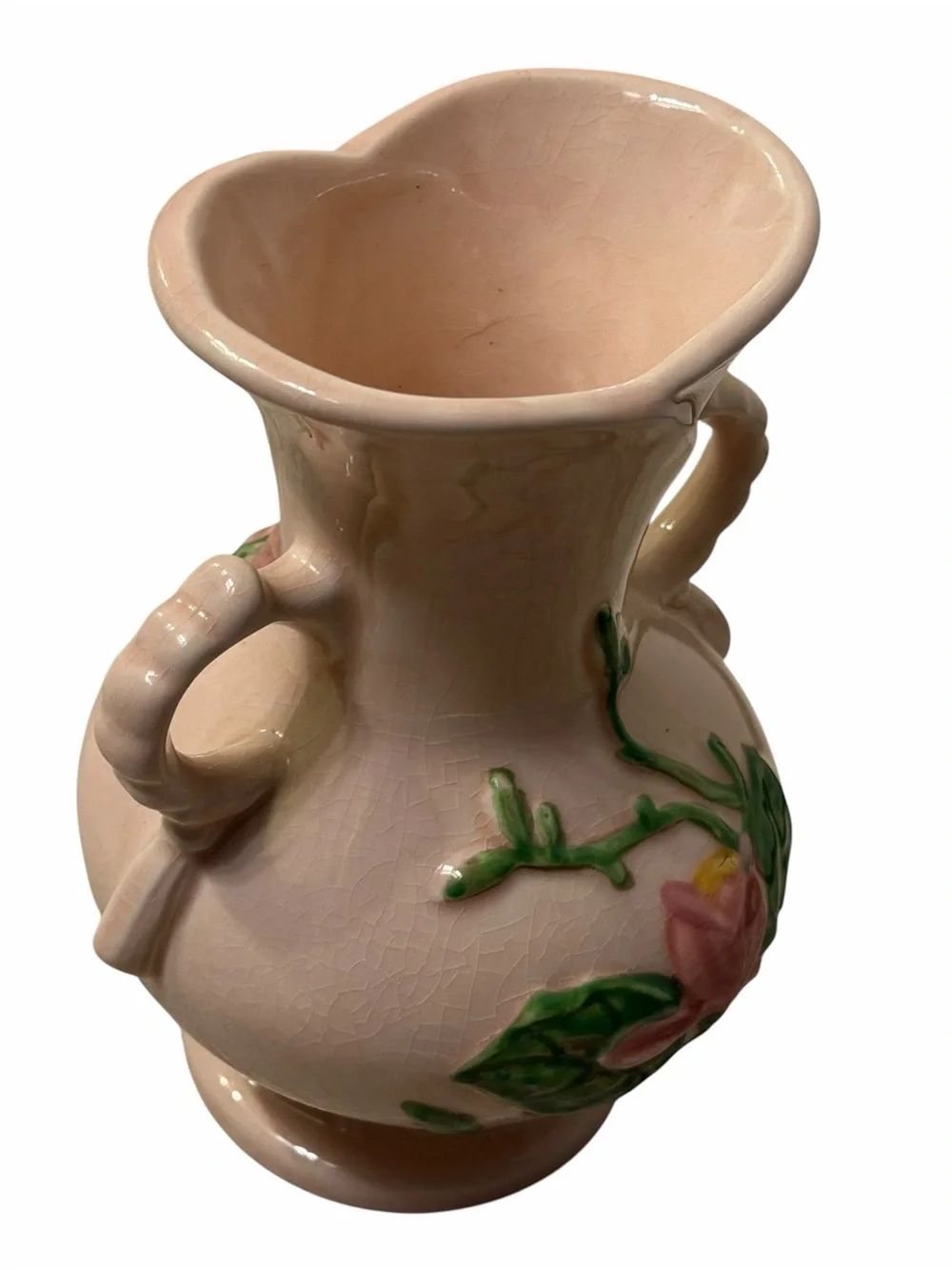 1940’s Hull Art Pottery Magnolia Pattern Double-Handled Vase